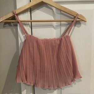 Pink Pleated Women's Top